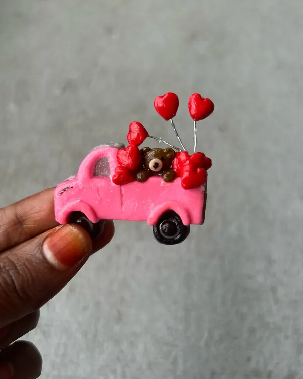 Toy Teddy On Car